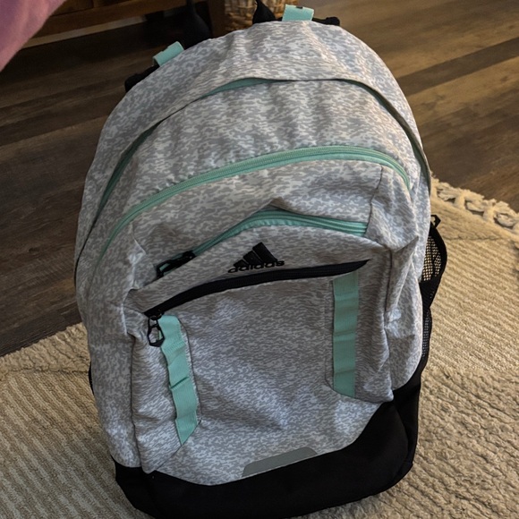 Adidas Light Gray and Mint Backpack - Picture 5 of 6